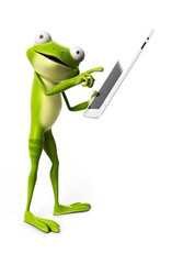 3d rendered illustration of a funny frog