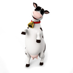 3d rendered illustration of a toon cow