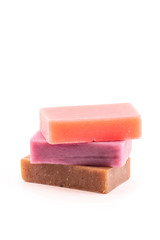 Bricks of handmade soap. SPA concept.