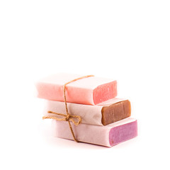 Bricks of handmade soap. SPA concept.