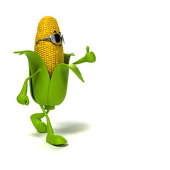 3d rendered illustration of a corn cob character © Sebastian Kaulitzki