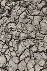 Drought - dry cracked soil.