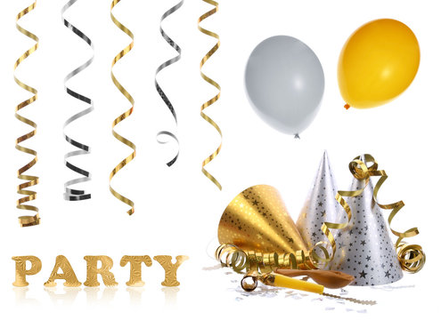 Carnival decoration isolated on white