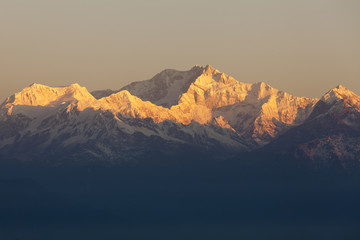 Mount Kanchenjunga from Tiger Hill. Darjeeling. - obrazy, fototapety, plakaty