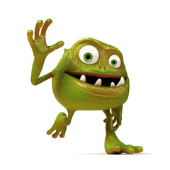 Fototapeta premium 3d rendered illustration of a funny bacteria toon