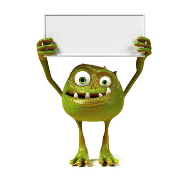 3d rendered illustration of a funny bacteria toon