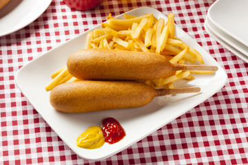 Organic CornDog on a stick