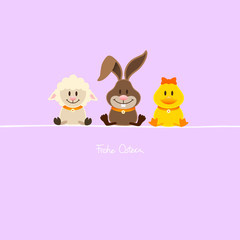 Schaf, Hase & Ente Lila