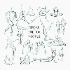 Sport sketch people - 49064622