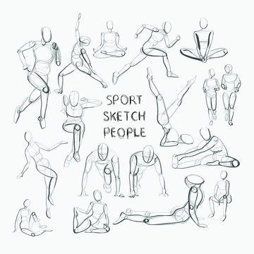Sport sketch people