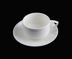 White cup of coffee with Clipping Path