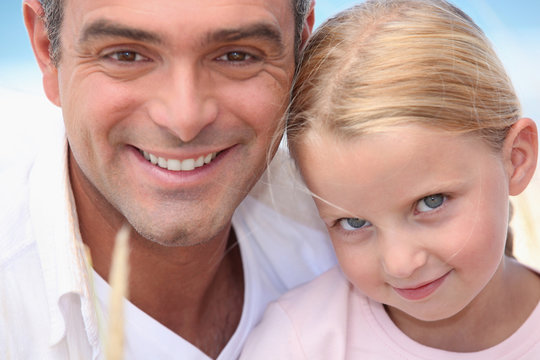 Portrait of father and daughter