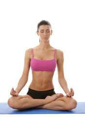 Fototapeta premium woman exercising yoga