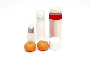 group of product packaging isolated on white background