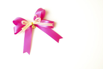 pink ribbon isolated on background