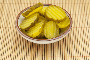 slices of cucumber pickles