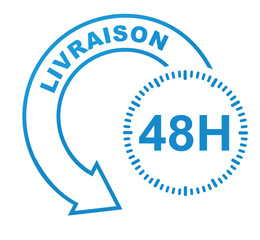livraison quarante-huit heures sur symbole validé bleu