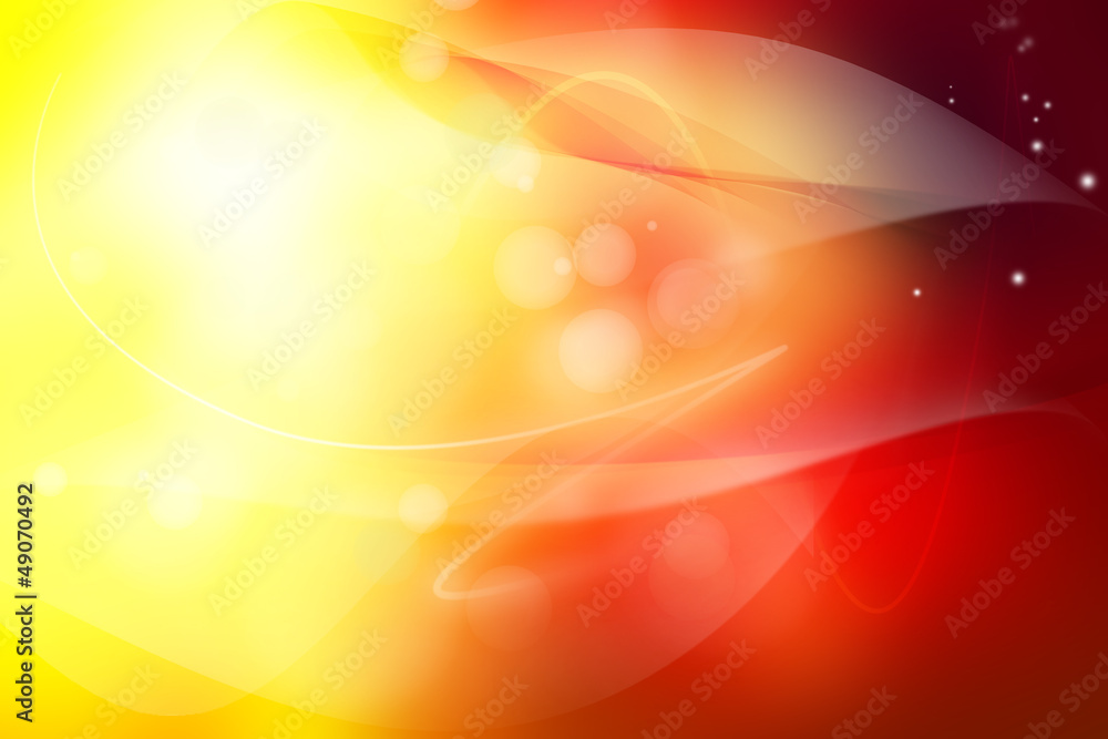 Poster bright yellow and red abstract futuristic space background