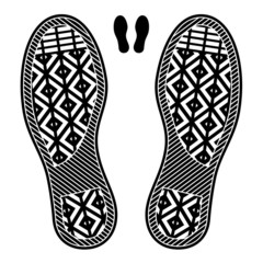 vector clean shoe imprints