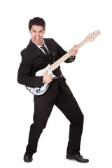 Obraz premium Musician in black