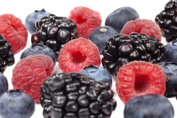 Himbeere, Schwarzbeere, Blaubeere