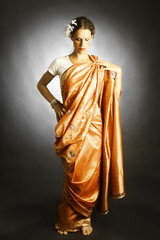 Woman in Indian fashion dress