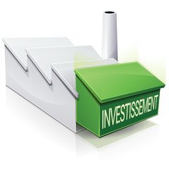 Investissement dans une usine (reflet)