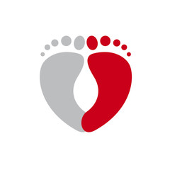 Vector logo feet, to walk