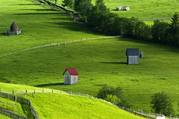 Beautiful summer landscape in North of Romania