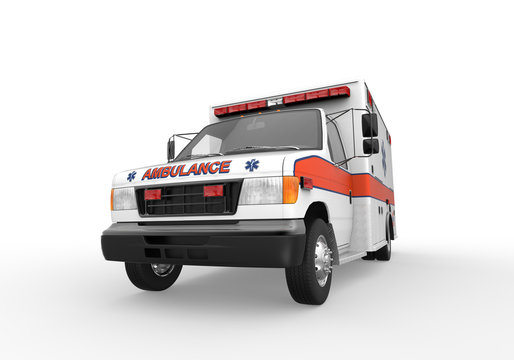 Ambulance Isolated on White Background