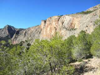 Fototapeta na wymiar Sierra de Orihuela Alicante i Monte San Miguel