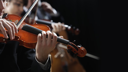 Classical music. Violinists in concert