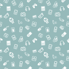 Seamless gadgets background texture