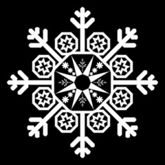 Single White Snowflake