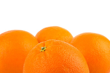 Orange fruits isolated on white background