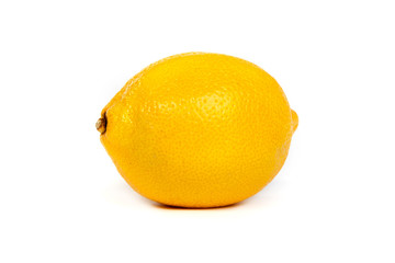 Fresh lemons on white background