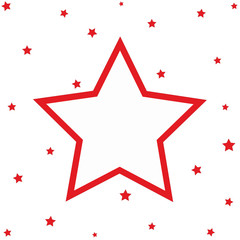 Weißer Hintergrund mit roten Sternen