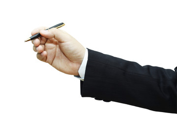 Businessman's Hand Holding Pen