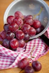 Fresh red organic grapes