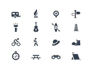 Camping icons