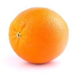 Ripe orange isolated on white background
