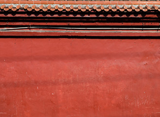 red China wall