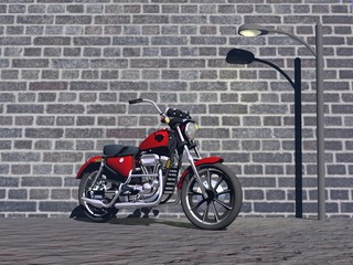 Obraz na płótnie Canvas motocykl czerwony