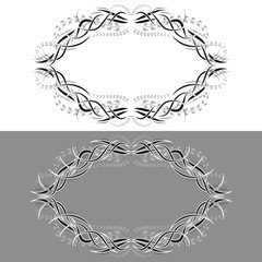 Floral swirling tribal ornament