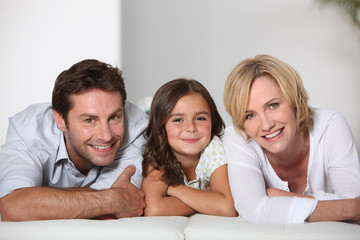 Fototapeta premium Parents with daughter