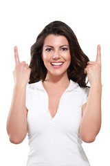 Young beautiful happy expressive woman