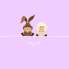 Bunny & Sheep Purple