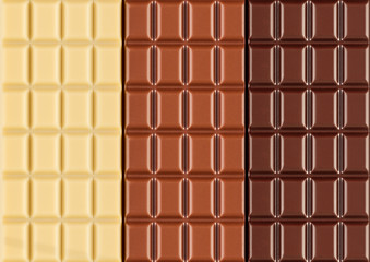 three chocolates