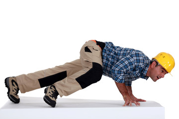 Builder pushing