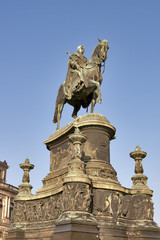 Fototapeta premium Statue of King Johann (1801-1873) in Dresden, Germany.